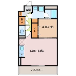 阿倉川駅 徒歩9分 1階の物件間取画像